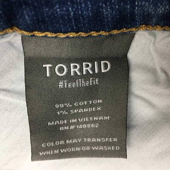 NEW Torrid Women's Jeans Perfect Boyfriend Ankle Stretch size 24 length 28" - Picture 8 of 9